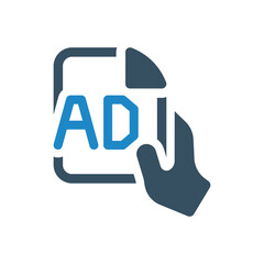 Brochure ad icon vector illustration