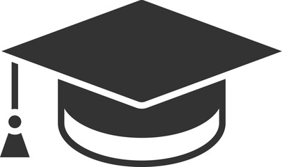 Education icon vector illustartion. College cap or graduate hat symbol. Student degree sign. - obrazy, fototapety, plakaty