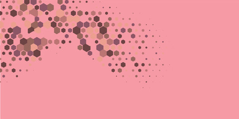 Geometric Multi size Hexagon with multi Color Background