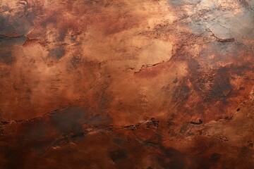 Fototapeta premium Background featuring the textured appearance of stained copper metal