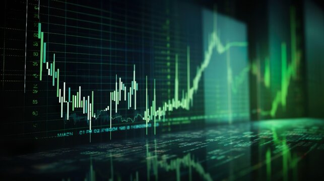 Kursverlauf, B&ouml;rse, Grafik, Diagramm, Aktien, Handel, , Gewinn, Verlust, generative AI