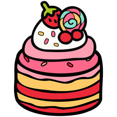 isolate strawberry cake