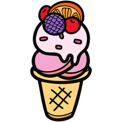 isolate mixed berry ice cream