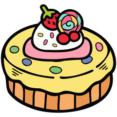 isolate strawberry cake