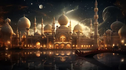 Fotobehang Photo digital artwork islamic background © SANTRI