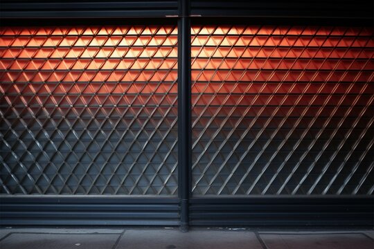 Closed store shutter, safeguarding the premises outside operating hours