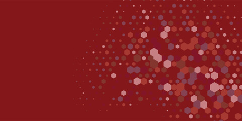 Geometric Multi size Hexagon with multi Color Background