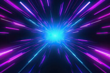 Abstract light in space background. Warp speed dreams. Glowing universe. Galactic burst. Energy in cosmos. Sparkling stars. Show in space