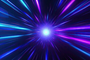 Abstract light in space background. Warp speed dreams. Glowing universe. Galactic burst. Energy in cosmos. Sparkling stars. Show in space - obrazy, fototapety, plakaty