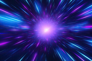 Abstract light in space background. Warp speed dreams. Glowing universe. Galactic burst. Energy in cosmos. Sparkling stars. Show in space
