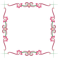 frame with hearts