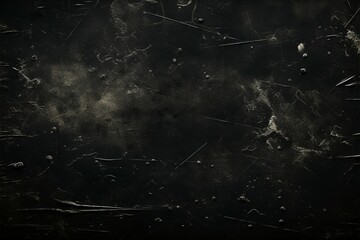 Old film effect backdrop: Black grunge with textured scratches, text friendly - obrazy, fototapety, plakaty