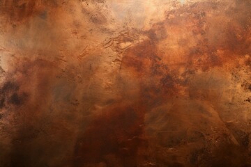 Stained copper metal surface texture, creating a rustic, weathered backdrop - obrazy, fototapety, plakaty