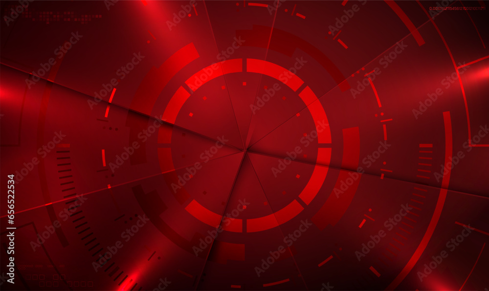 Poster abstract technology background hi-tech communication concept innovation background in red. digital t
