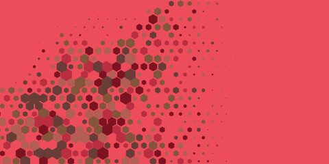 Geometric Multi size Hexagon with multi Color Background