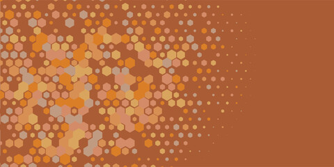 Geometric Multi size Hexagon with multi Color Background
