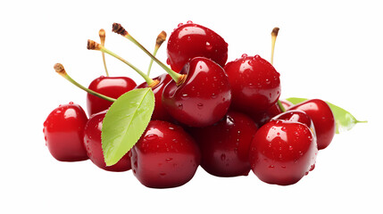 Cherry white background graphic icon material PPT