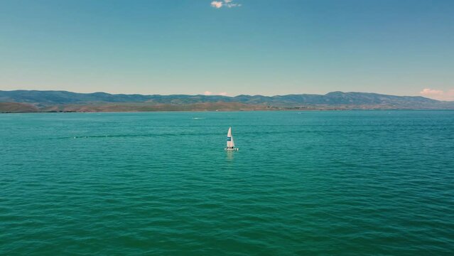 Summer Sailboat at Bear Lake Utah 