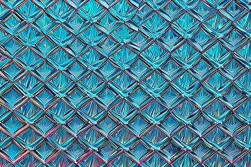 Abstract blue digital geometric glass