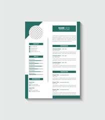 professional modern and minimal resume or cv template