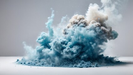 Fototapeta premium powder and smoke explosion, background mockup