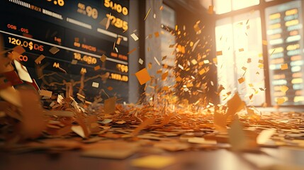 computer screen showcasing a real-time stock market chart, depicting the volatility of stock prices