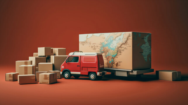 Fast and efficient transport and delivery service. Safe shipping logistics