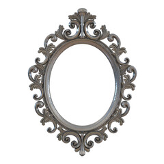 antique silver frame, ornate silver picture frame, vintage frame, oval ornate frame