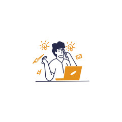 illustration vector graphic bussines lifestyle flat illustration for template, website, icon, design , etc