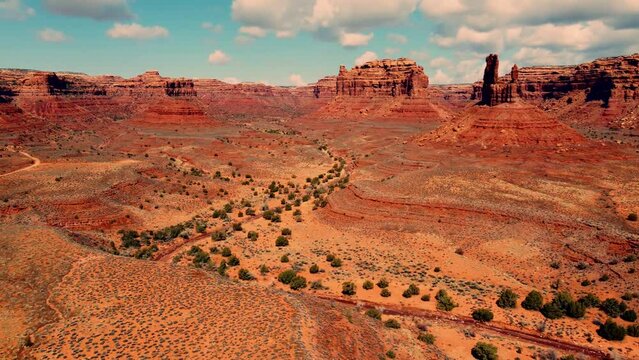 Scenic Valley of the Gods buttes in Southern Utah