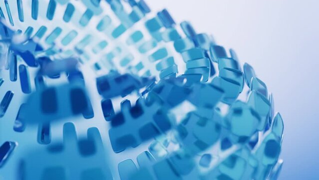Abstract glass geometry background, 3d rendering.