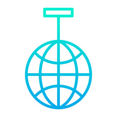 Outline gradient Disco light icon