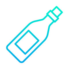 Outline gradient Drink bottle icon