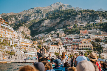 Amalfi, Włochy, IT, Italia, wybrzeże, brzeg, woda, morze, fale, morski, wybrzeze, italia, podróż, miasteczko, krajobraz, port, lato, amalfi, europa, tourismus - obrazy, fototapety, plakaty