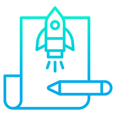 Outline gradient Launch Document icon