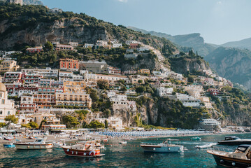 Amalfi, Włochy, IT, Italia, wybrzeże, brzeg, woda, morze, fale, morski, wybrzeze, italia, podróż, miasteczko, krajobraz, port, lato, amalfi, europa, tourismus - obrazy, fototapety, plakaty