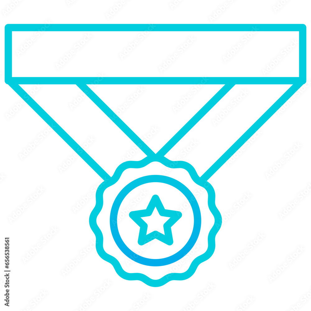 Poster outline gradient medal icon