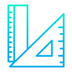 Outline gradient Set square icon