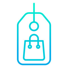 Outline gradient Tag Bag icon