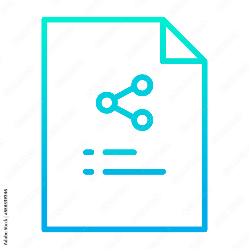 Poster Outline gradient Share Document icon