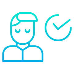 Outline gradient User Select icon