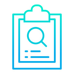 Outline gradient Search Clipboard icon