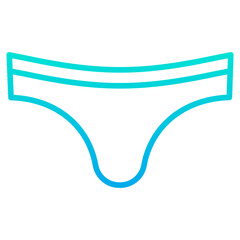 Outline gradient Swim brief icon