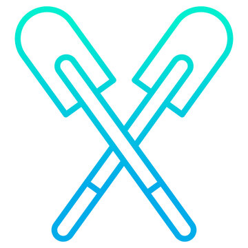 Outline gradient Rowing icon