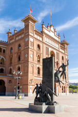 Madrid, Spain - August 18, 2023: Las Ventas Bullring, a Moorish style building situated in the...