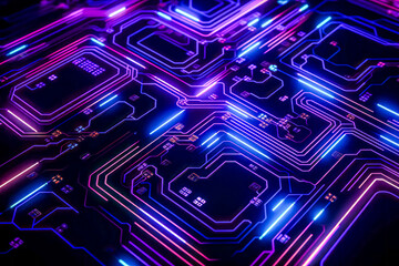 an electronic circuit background with digital lights