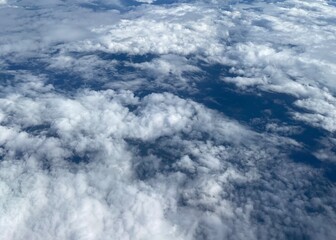 Beautiful sky and clouds from above. © Amornrut