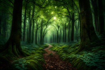 Obraz premium morning in the forest