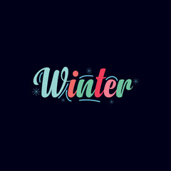 Winter typography T shirt Design