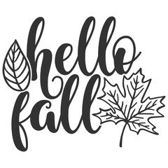 Hello Fall - Fall Illustration